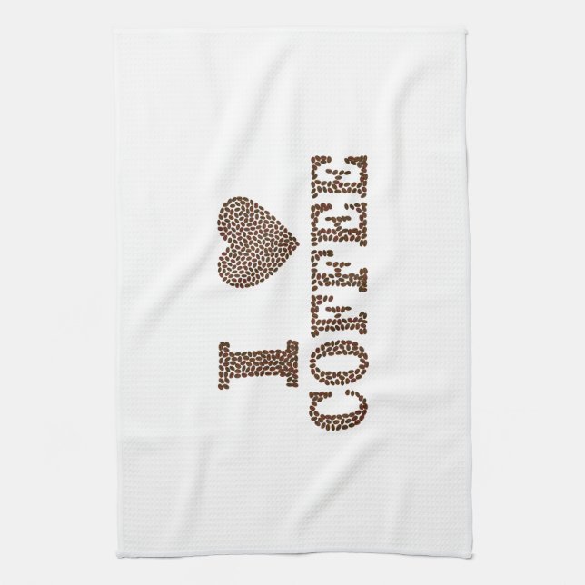 I Love Coffee Tea Towel (Vertical)