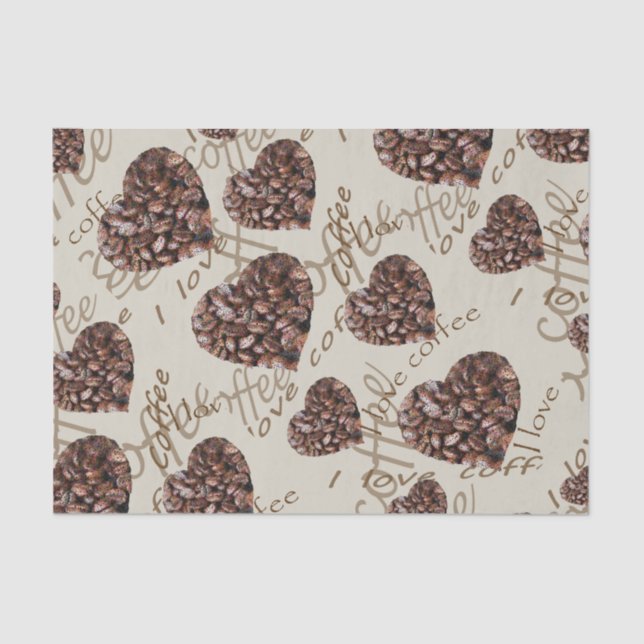I Love Coffee!! Tissue Paper (Front)