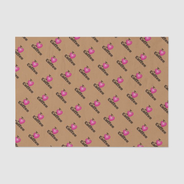 "I Love Coffee" Tissue Paper (Front)