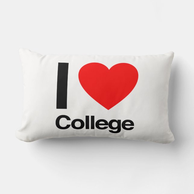 i love college lumbar cushion (Front)