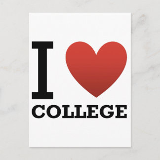 I Love College Postcard