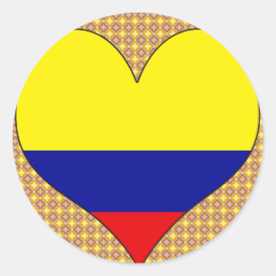 I Love Colombia Classic Round Sticker