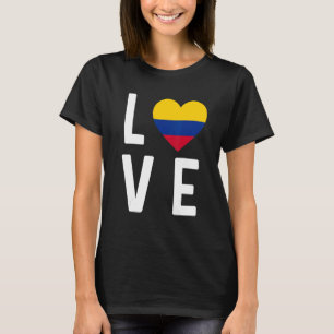 I Love Colombia Flag Map Colombian Pride Souvenir  T-Shirt