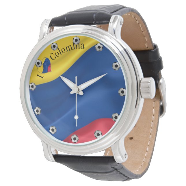 I Love Colombia Flag Watch (Angled)
