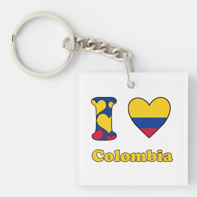 I love Colombia Key Ring (Front)