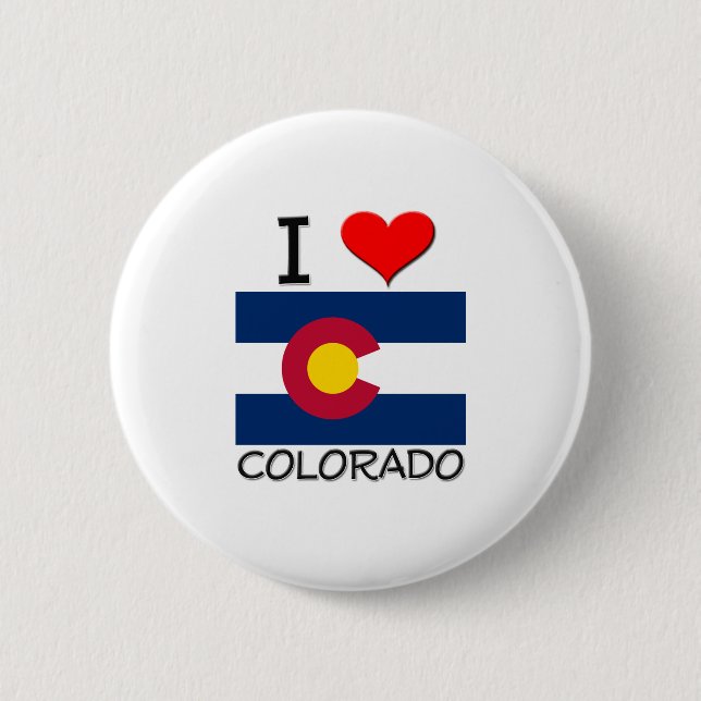 I Love Colorado 6 Cm Round Badge (Front)