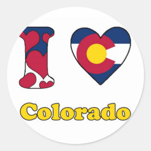 I love Colorado Classic Round Sticker