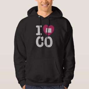 I Love Colorado Mountain State Rocky Mountains Ski Hoodie