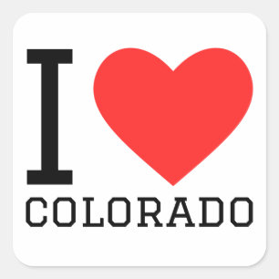 I love Colorado  Square Sticker
