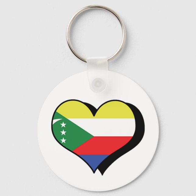 I Love Comoros Keychain (Front)