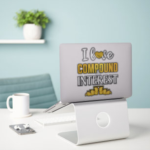 I love compound interest Vinyl Sticker