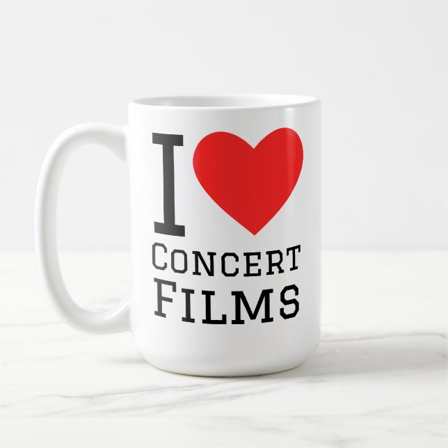 I love concert films coffee mug (Left)