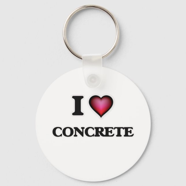 I love Concrete Key Ring (Front)