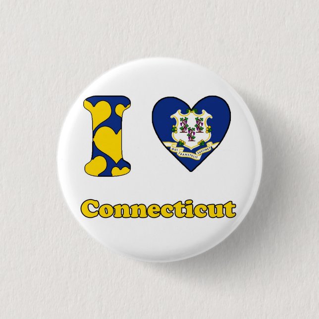 I love Connecticut 3 Cm Round Badge (Front)