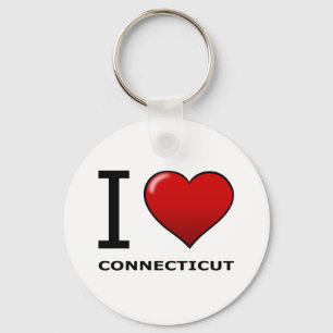 I LOVE CONNECTICUT KEY RING