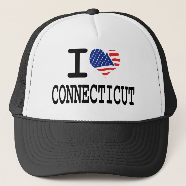 I love Connecticut Trucker Hat (Front)