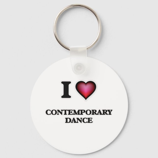 I Love Contemporary Dance Key Ring (Front)