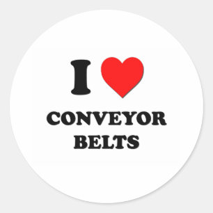 I love Conveyor Belts Classic Round Sticker