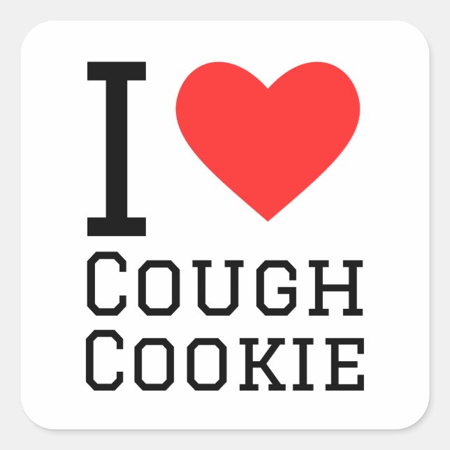 I love cookie dough square sticker (Front)