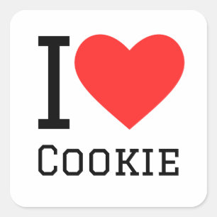 I love cookie square sticker