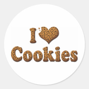 I Love Cookies Classic Round Sticker