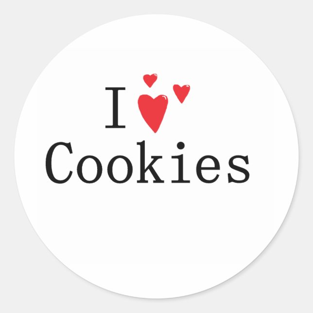 I love Cookies Classic Round Sticker (Front)