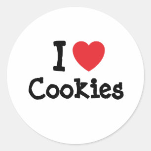 I love Cookies heart T-Shirt Classic Round Sticker