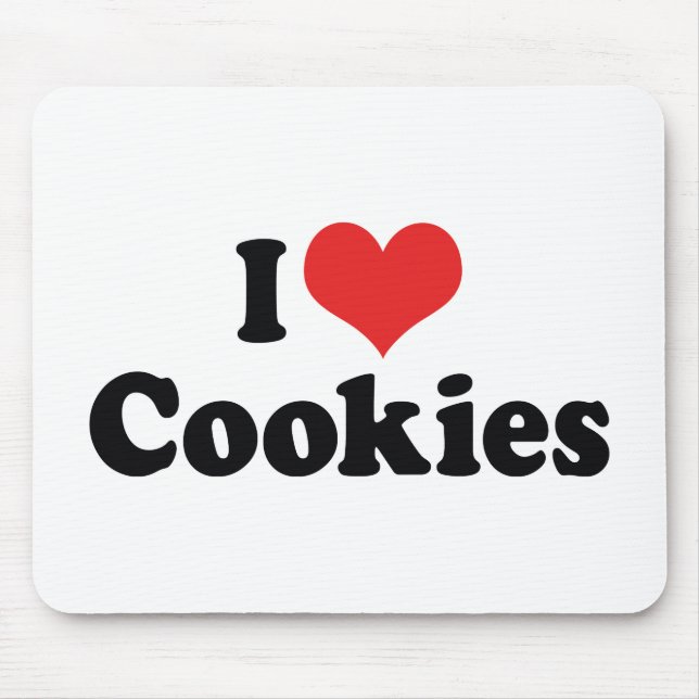 I Love Cookies Mouse Pad (Front)