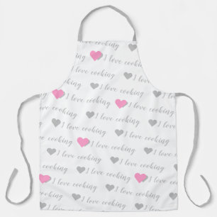 I Love Cooking All-Over Print Apron