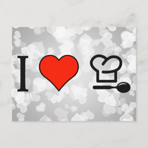 I Love Cooking Postcard