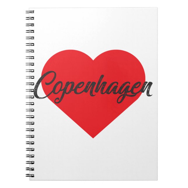 I Love Copenhagen - Denmark Notebook (Front)