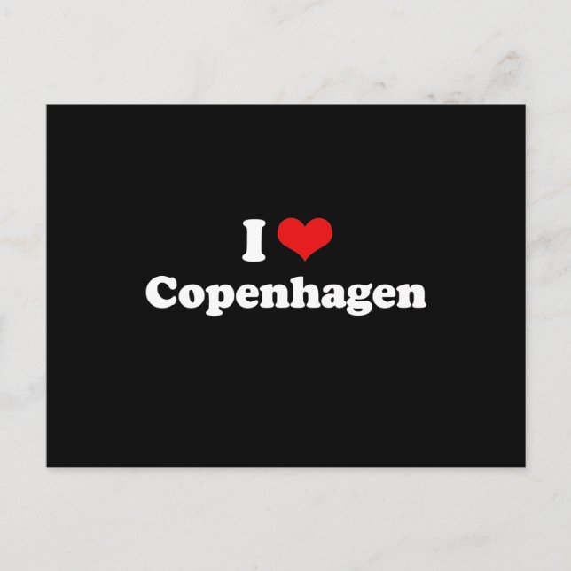 I LOVE COPENHAGEN POSTCARD (Front)