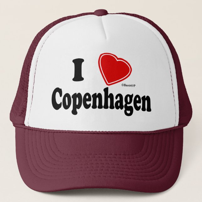 I Love Copenhagen Trucker Hat (Front)