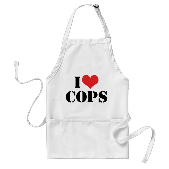 I Love Cops Standard Apron (Front)