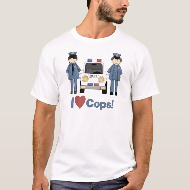 I Love Cops T-Shirt (Front)