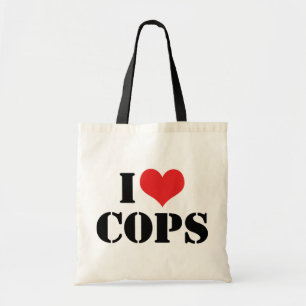 I Love Cops Tote Bag