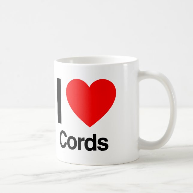 i love cords coffee mug (Right)