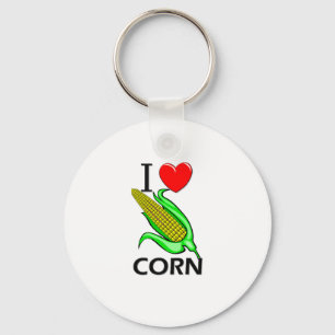 I Love Corn Key Ring