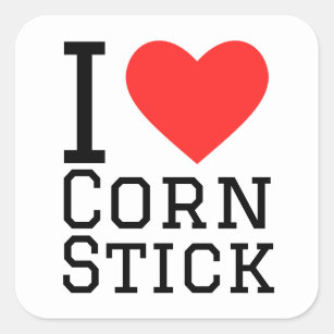 I love corn stick square sticker