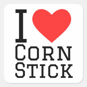 I love corn stick square sticker