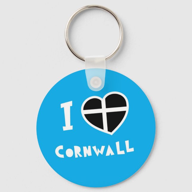 I love Cornwall Key Ring (Front)
