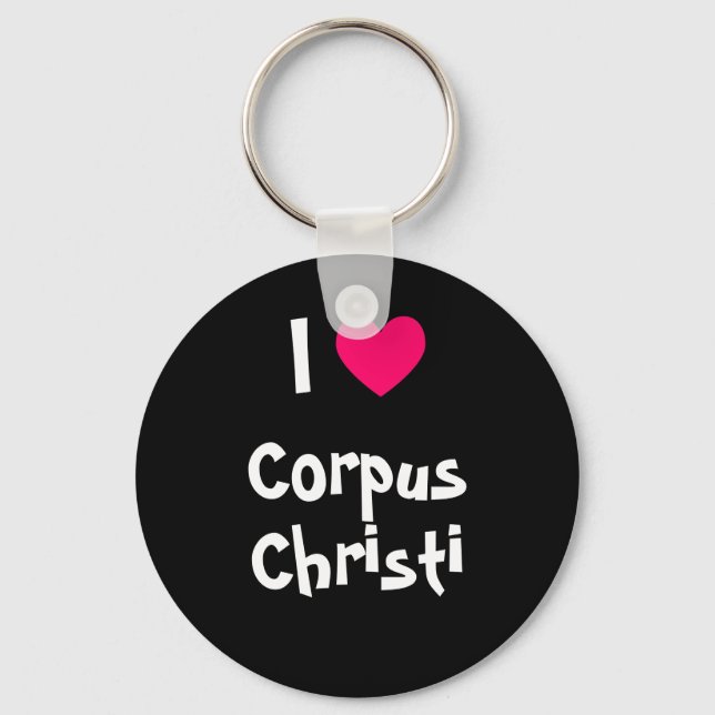 I Love Corpus Christi Key Ring (Front)