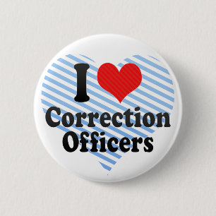 I Love Correction Officers 6 Cm Round Badge
