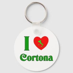I Love Cortona Italy Key Ring