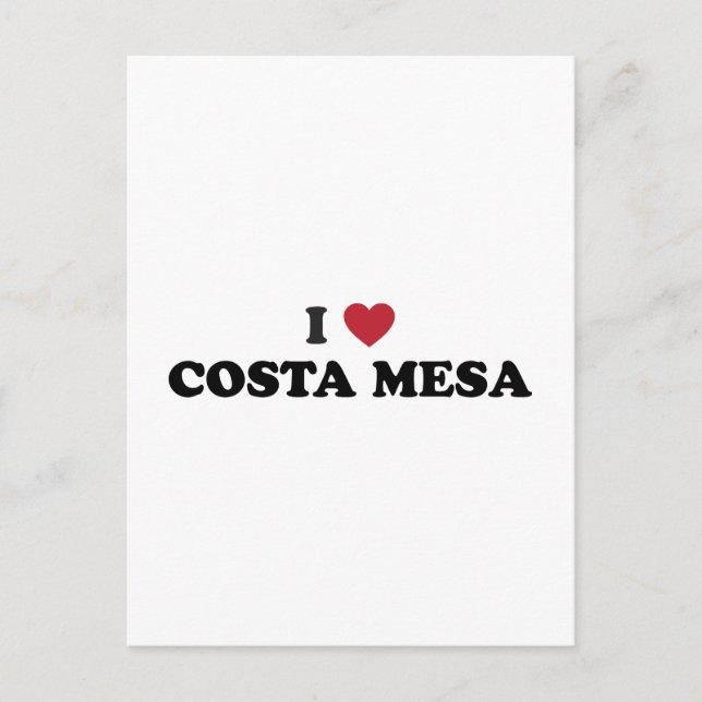 I Love Costa Mesa California Postcard (Front)