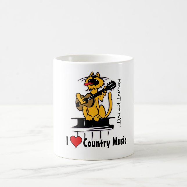 I love country music by Kountry Kat Coffee Mug (Center)