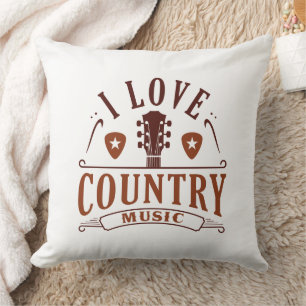 I Love Country Music Cushion