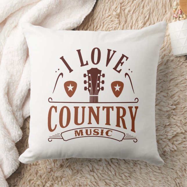 I Love Country Music Cushion (Blanket)