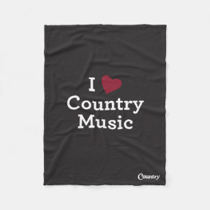 I Love Country Music Fleece Blanket