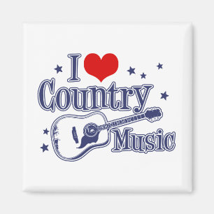 I Love Country Music Magnet
